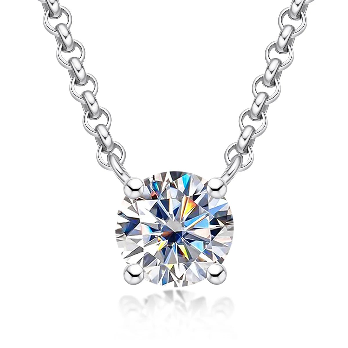 Moissanite 18K Gold Plated Pendant Necklace