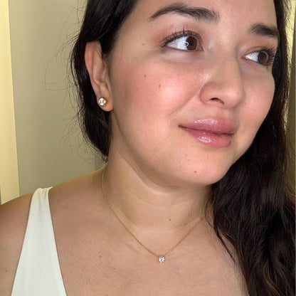 Moissanite 18K Gold Plated Pendant Necklace