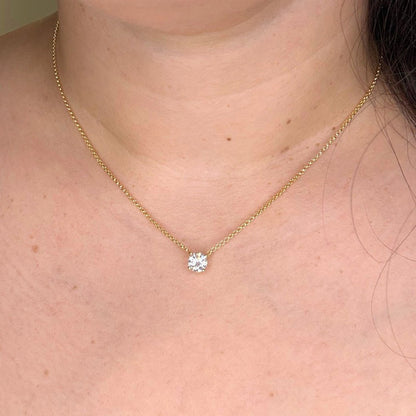 Moissanite 18K Gold Plated Pendant Necklace
