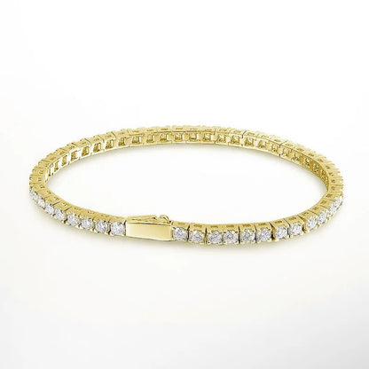 Moissanite Tennis Bracelet 18k Gold Plated