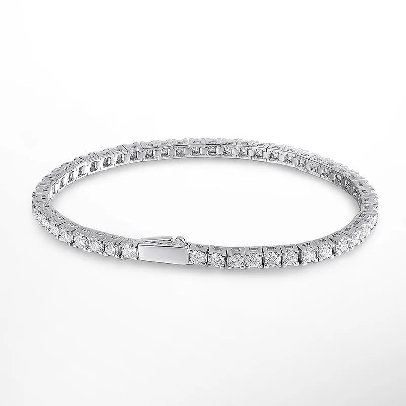 Moissanite Tennis Bracelet 18k Gold Plated