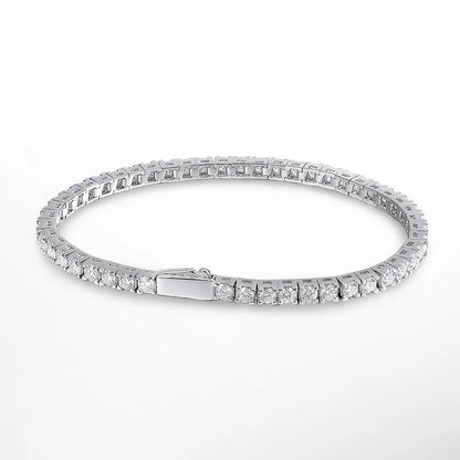 Moissanite Tennis Bracelet 18k Gold Plated