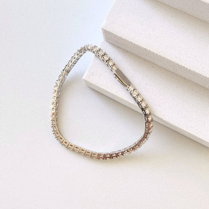 Moissanite Tennis Bracelet 18k Gold Plated