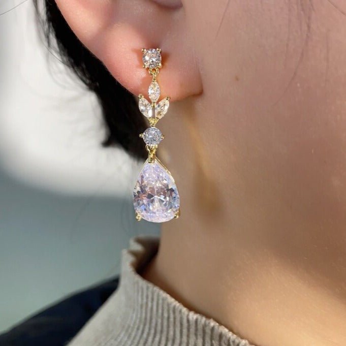 Brilliant Deco Crystal Dangle Earrings