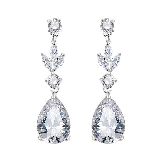 Brilliant Deco Crystal Dangle Earrings