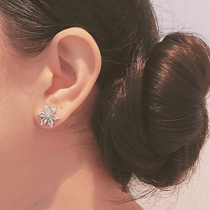 Dazzling Flower Stud Earrings