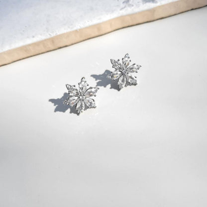Dazzling Flower Stud Earrings