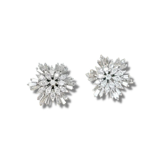 Dazzling Snowflake Stud Earrings