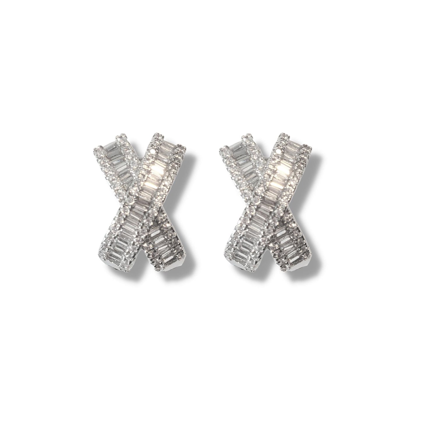 Fancy Art Deco Geometric Stud Earrings