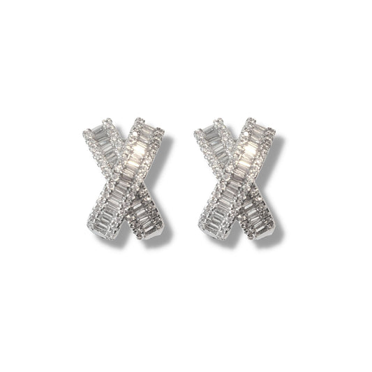 Fancy Art Deco Geometric Stud Earrings