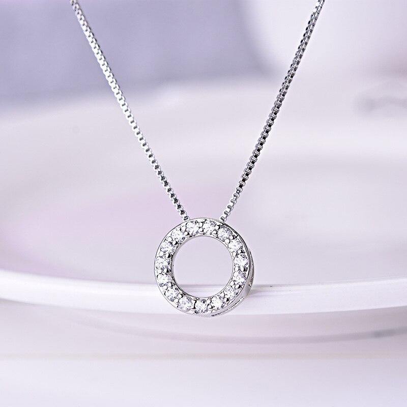 Minimalist Open Circle Pendant Necklace