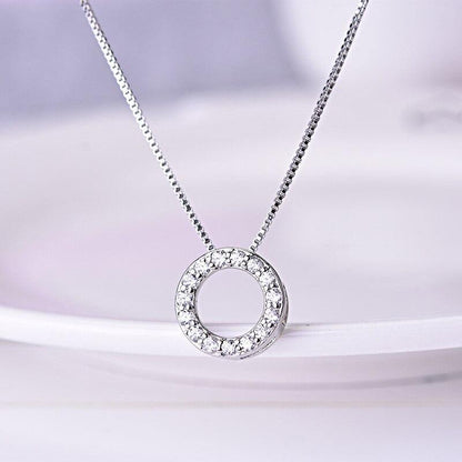 Minimalist Open Circle Pendant Necklace