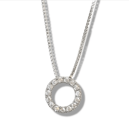 Minimalist Open Circle Pendant Necklace