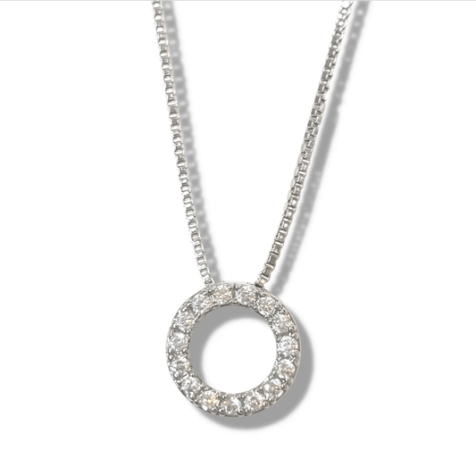 Minimalist Open Circle Pendant Necklace