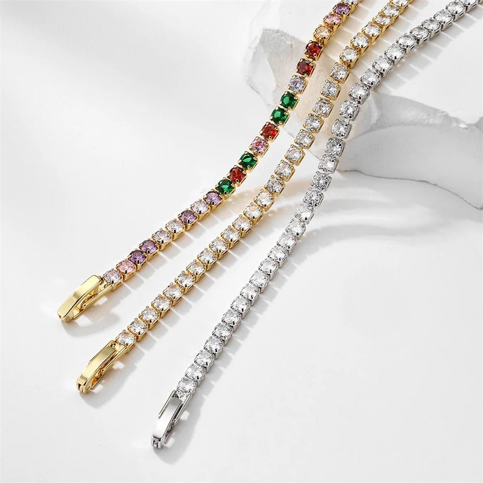 Round Cut Crystal Tennis Necklace