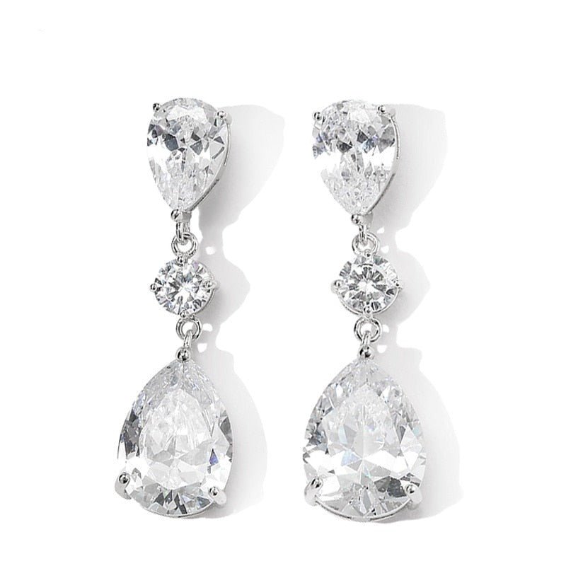 Sparkling Teardrop Dangle Earrings