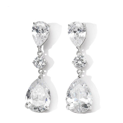 Sparkling Teardrop Dangle Earrings