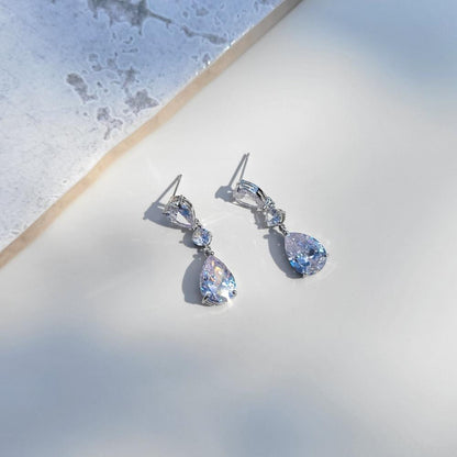 Sparkling Teardrop Dangle Earrings