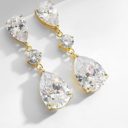 Sparkling Teardrop Dangle Earrings
