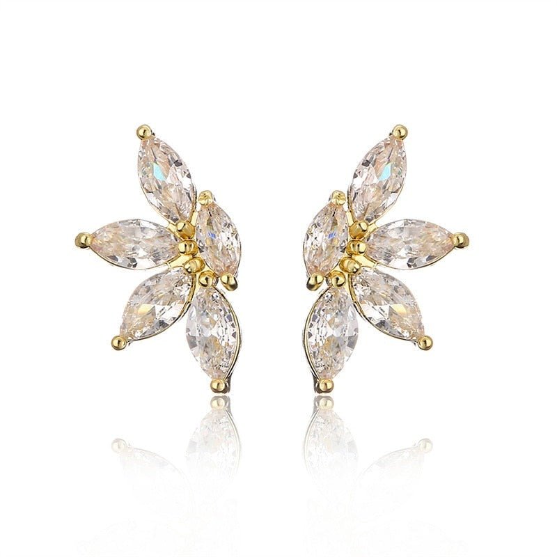Stylish Marquise Cut Crystal Stud Earrings