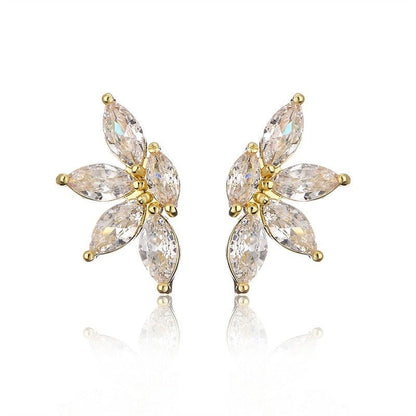 Stylish Marquise Cut Crystal Stud Earrings