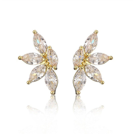 Stylish Marquise Cut Crystal Stud Earrings
