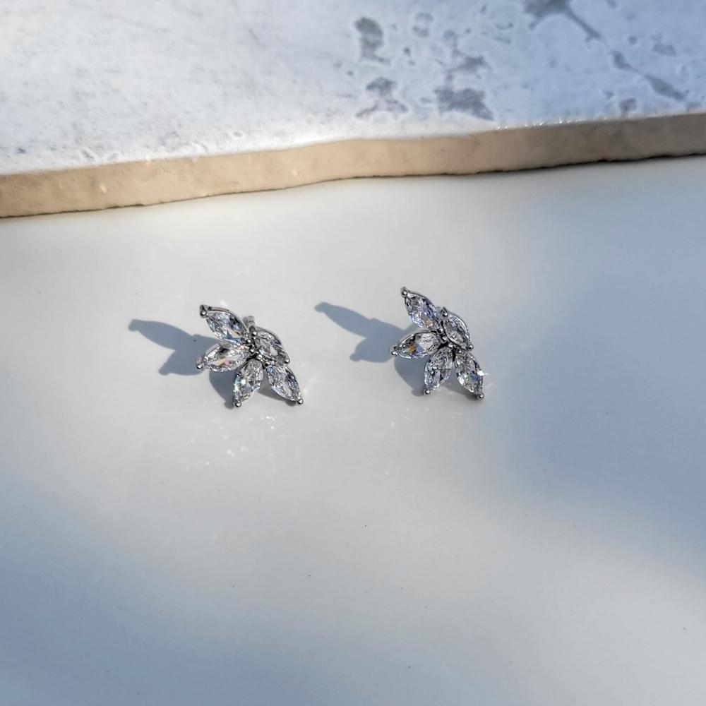 Stylish Marquise Cut Crystal Stud Earrings